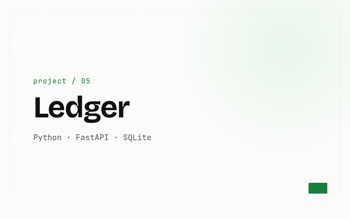 Ledger project cover